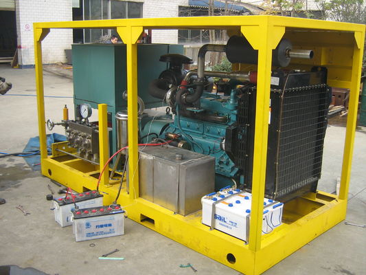 55kW 10000psi 산업용 물 제트 청소 기계 디젤 엔진